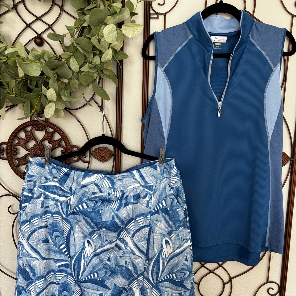 Stylish golf set faux wrap skort NWOT